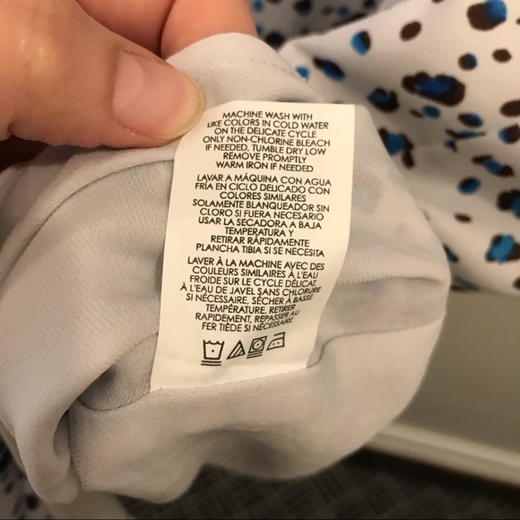 CAbi Camilla Leopard Print Shirt Dress blue medium - Picture 11 of 12